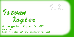 istvan kogler business card